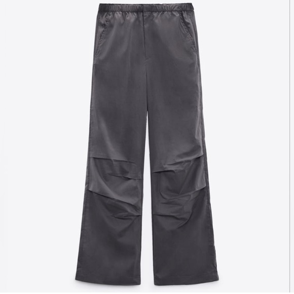 ZARA Nylon Blend Full Length Pants - Picture 3 of 8